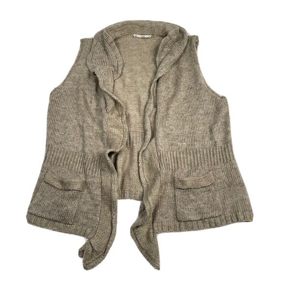 Women’s Size Large Sioni Wool Blend Waterfall Front Sweater‎ Vest W/ Pockets - Picture 1 of 12